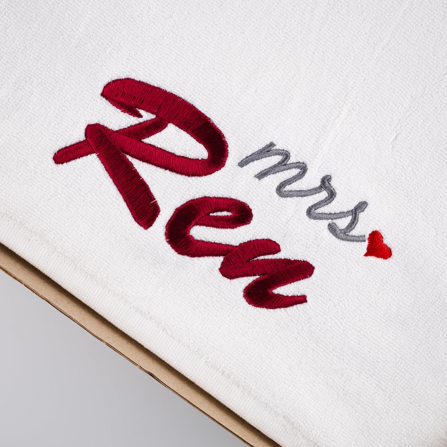 Gift Box - Personalized Couples Luxe Bath Towel (~600 GSM)