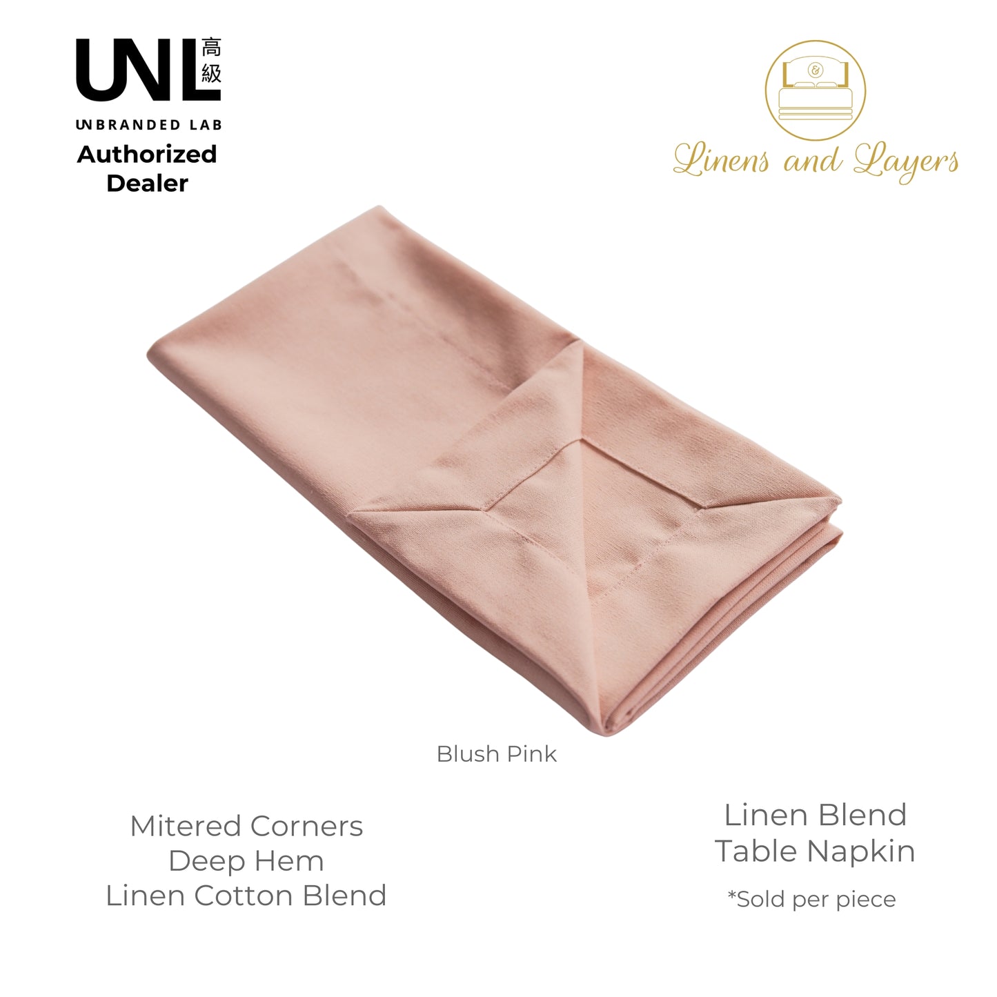 Unbranded Lab Fabric Dinner Table Napkin - Linen Cotton Blend - 22x22 inches