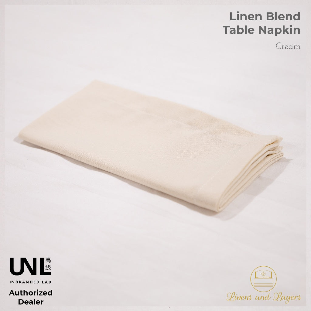 Unbranded Lab Fabric Linen Table Napkin - Linen Cotton Blend - Luncheon | Dinner Sizes