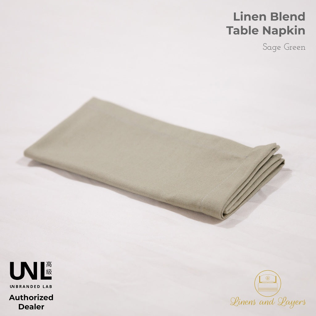 Unbranded Lab Fabric Linen Table Napkin - Linen Cotton Blend - Luncheon | Dinner Sizes