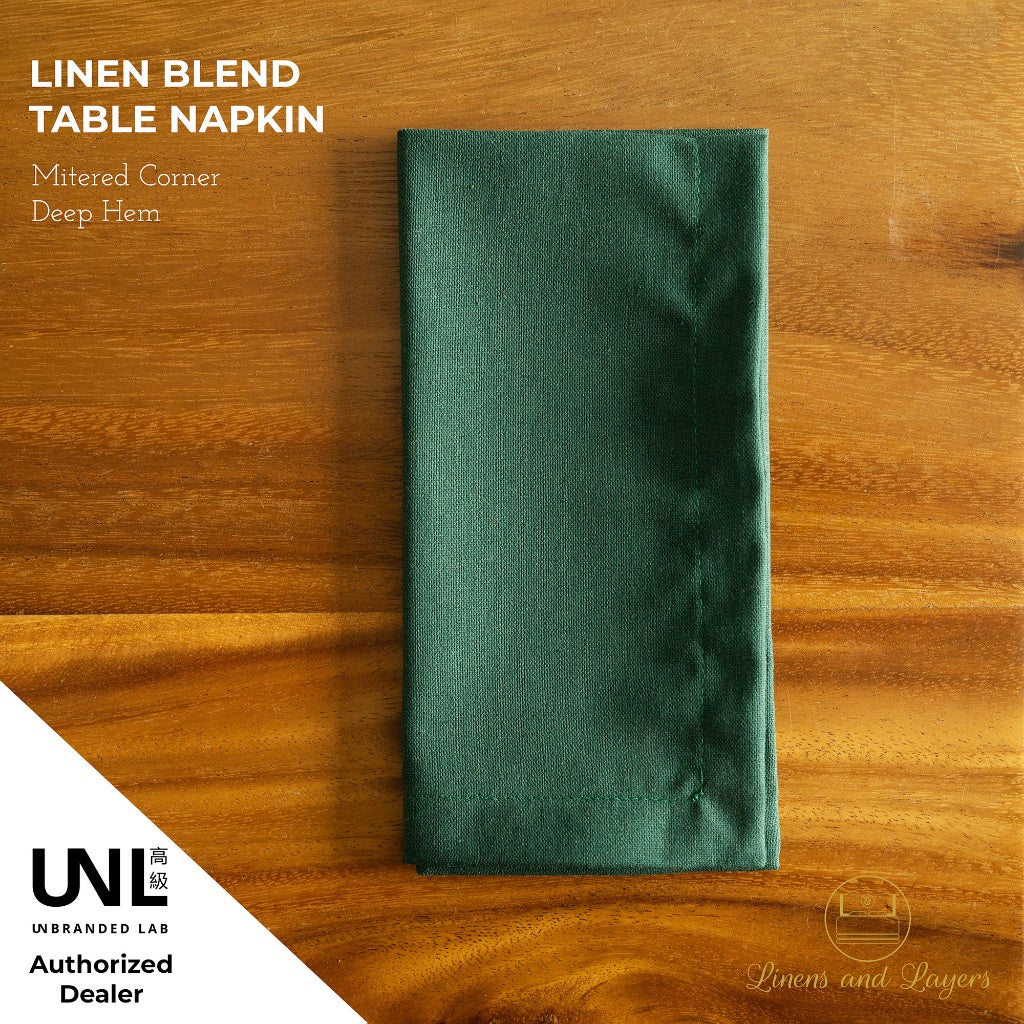 Unbranded Lab Fabric Linen Table Napkin - Linen Cotton Blend - Luncheon | Dinner Sizes