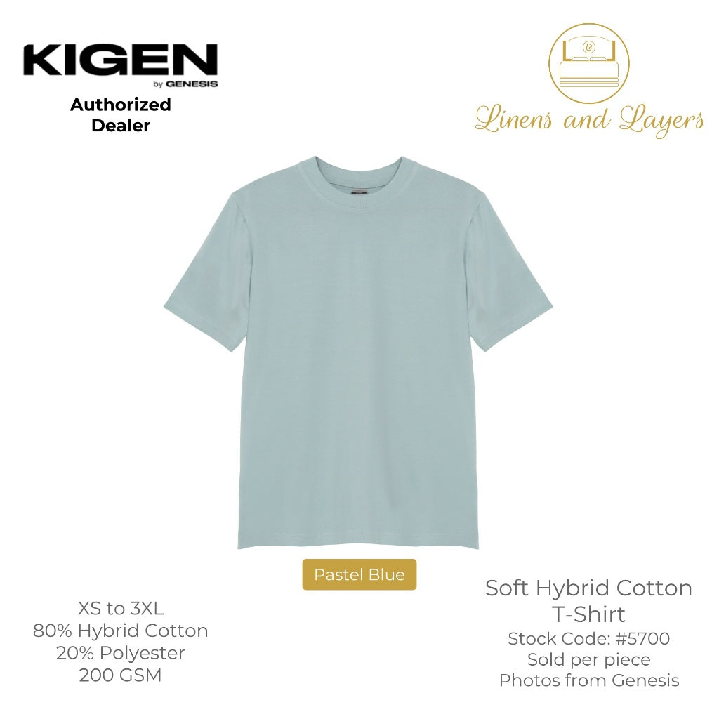 KIGEN #5700 by Genesis Clothing Unisex Soft Hybrid Cotton T-Shirt (200 GSM) - Regular Fit - S to 3XL