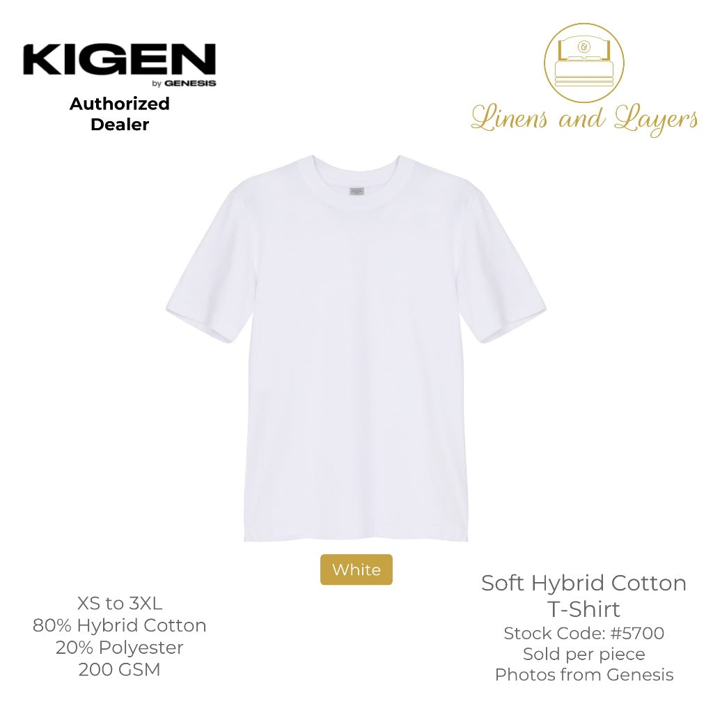 KIGEN #5700 by Genesis Clothing Unisex Soft Hybrid Cotton T-Shirt (200 GSM) - Regular Fit - S to 3XL