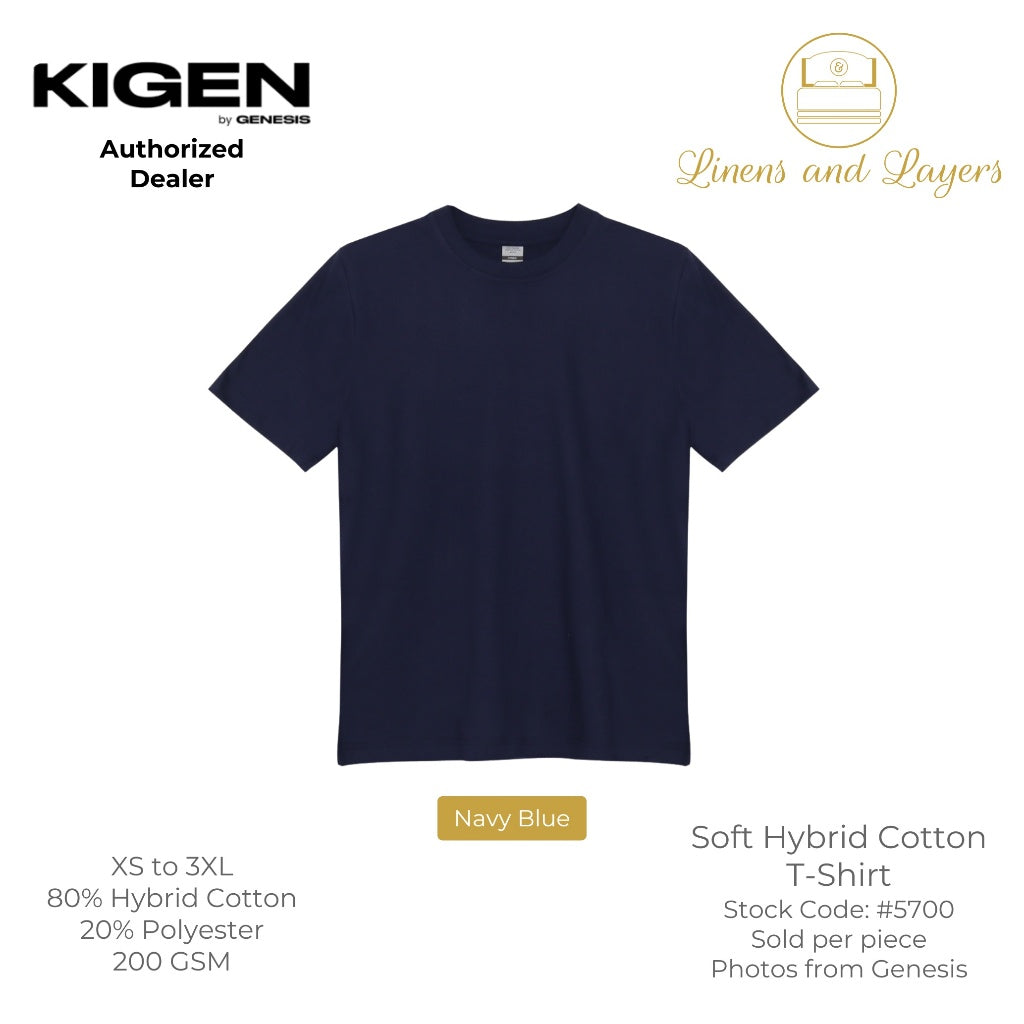 KIGEN #5700 by Genesis Clothing Unisex Soft Hybrid Cotton T-Shirt (200 GSM) - Regular Fit - S to 3XL