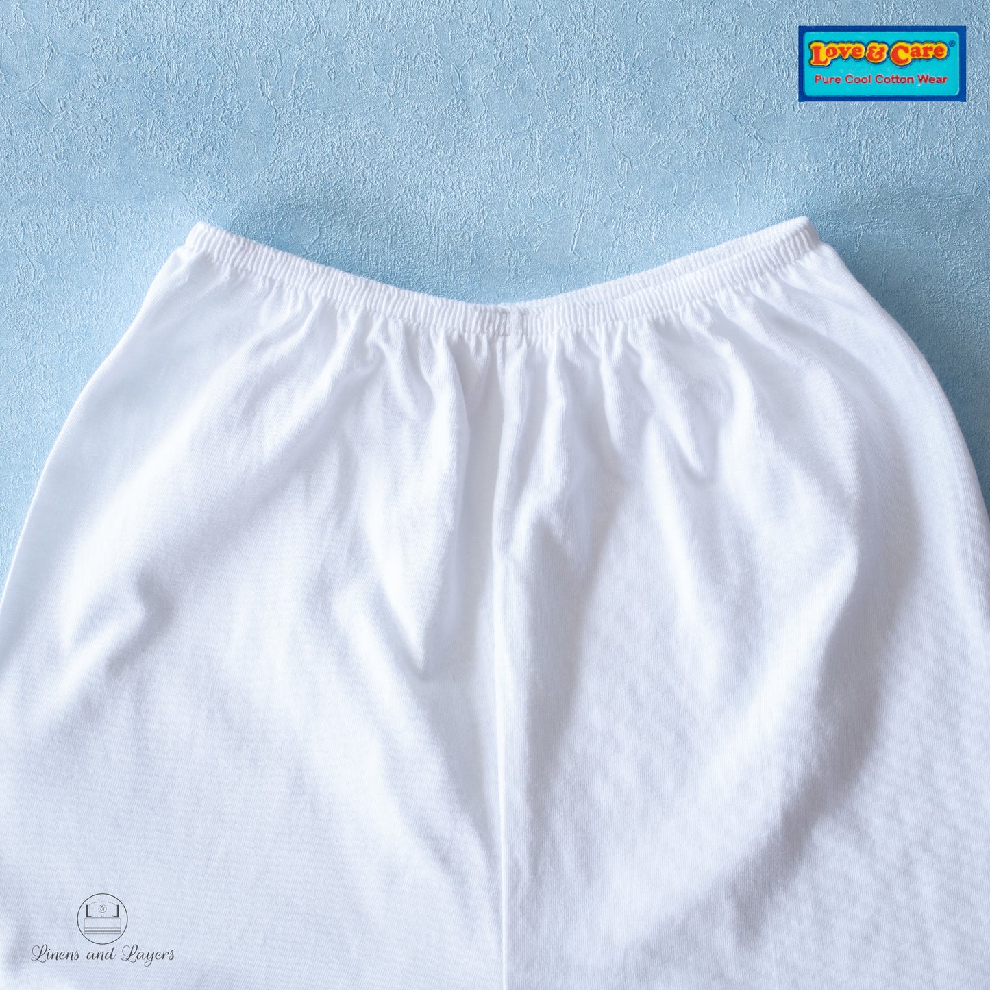 Love & Care - White Pure Cotton Newborn Baby Pajama Pants