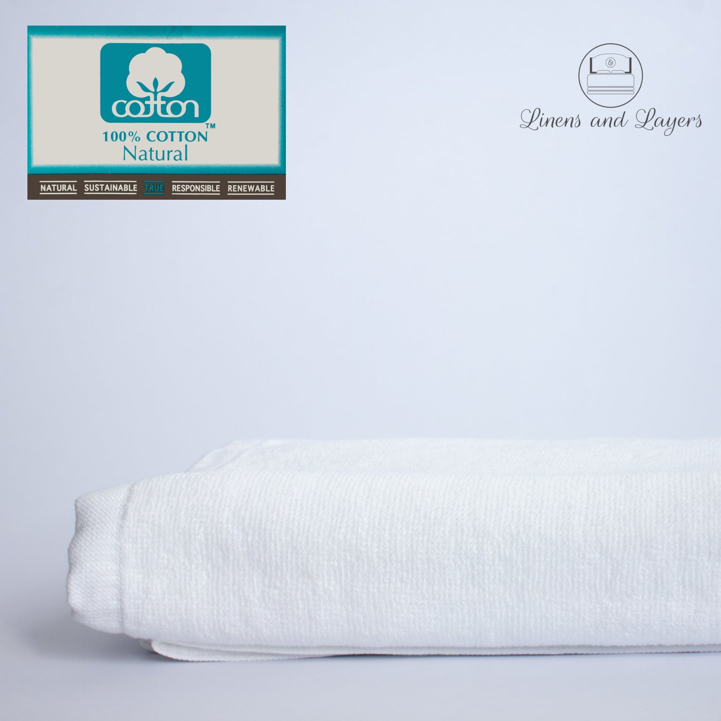 Hotel Quality White Bath Towel (558 GSM) - Pure Cotton Terrycloth - 25x50 inches