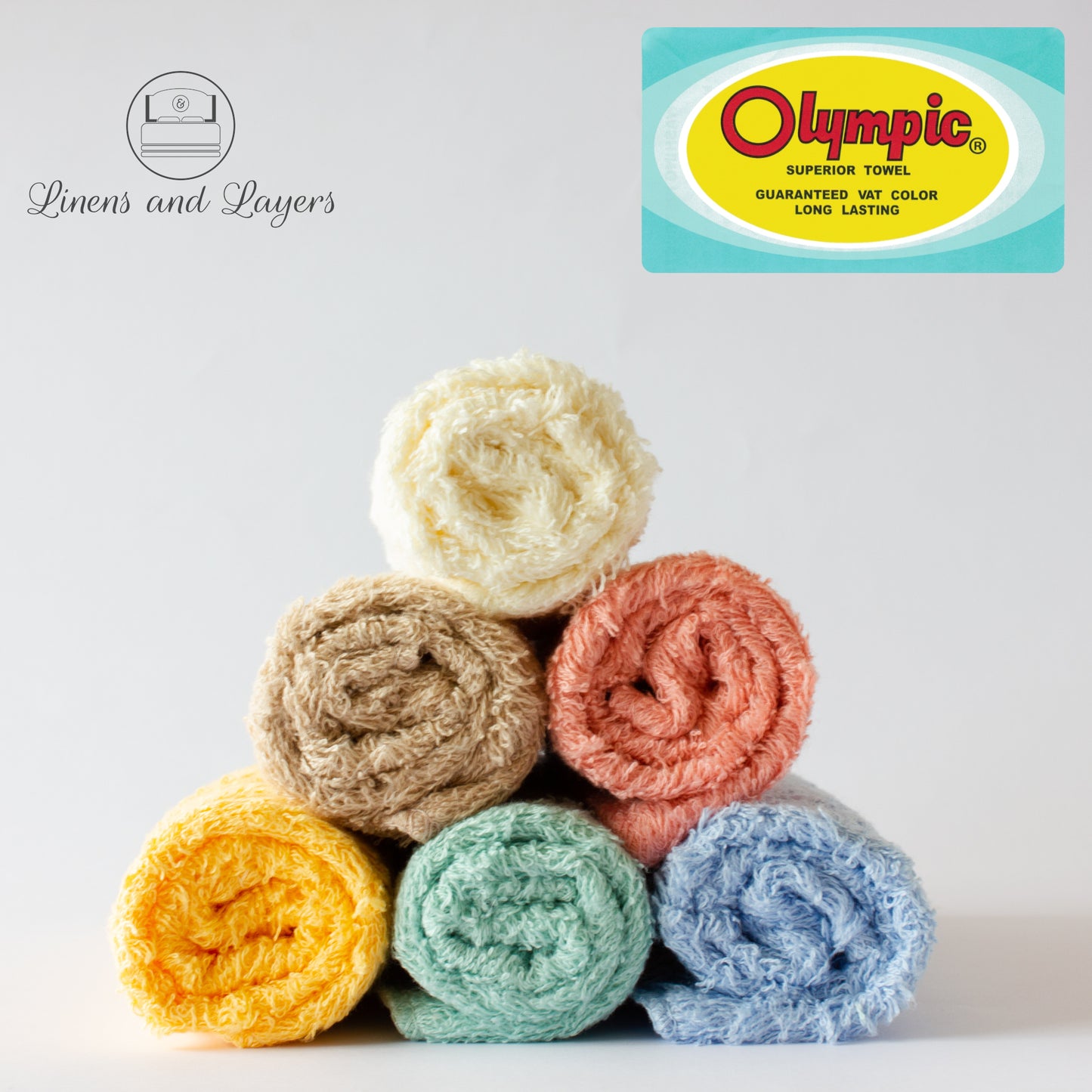 Olympic Face Towel (430 GSM) - DK-1212 Terrycloth - 12x12 inches