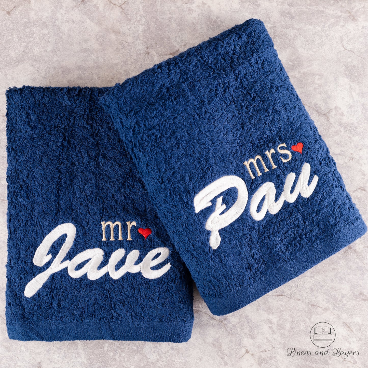 Gift Box - Personalized Couples Lounge Bath Towel (~500 GSM)