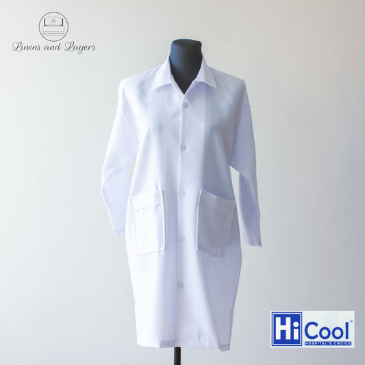 Hi Cool White Unisex Laboratory Coat / Gown for Adult