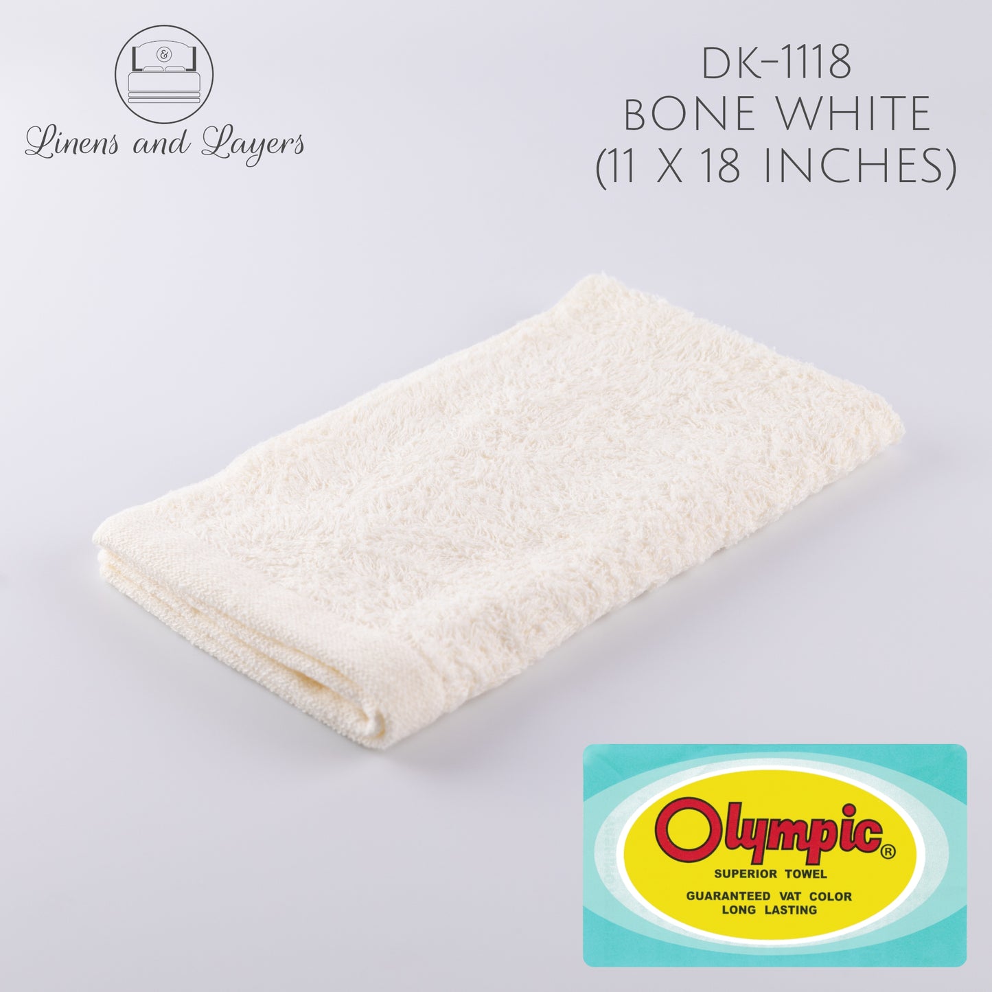 Olympic Mini Hand Towel (391 GSM) - DK-1118 Terrycloth - 11x18 inches