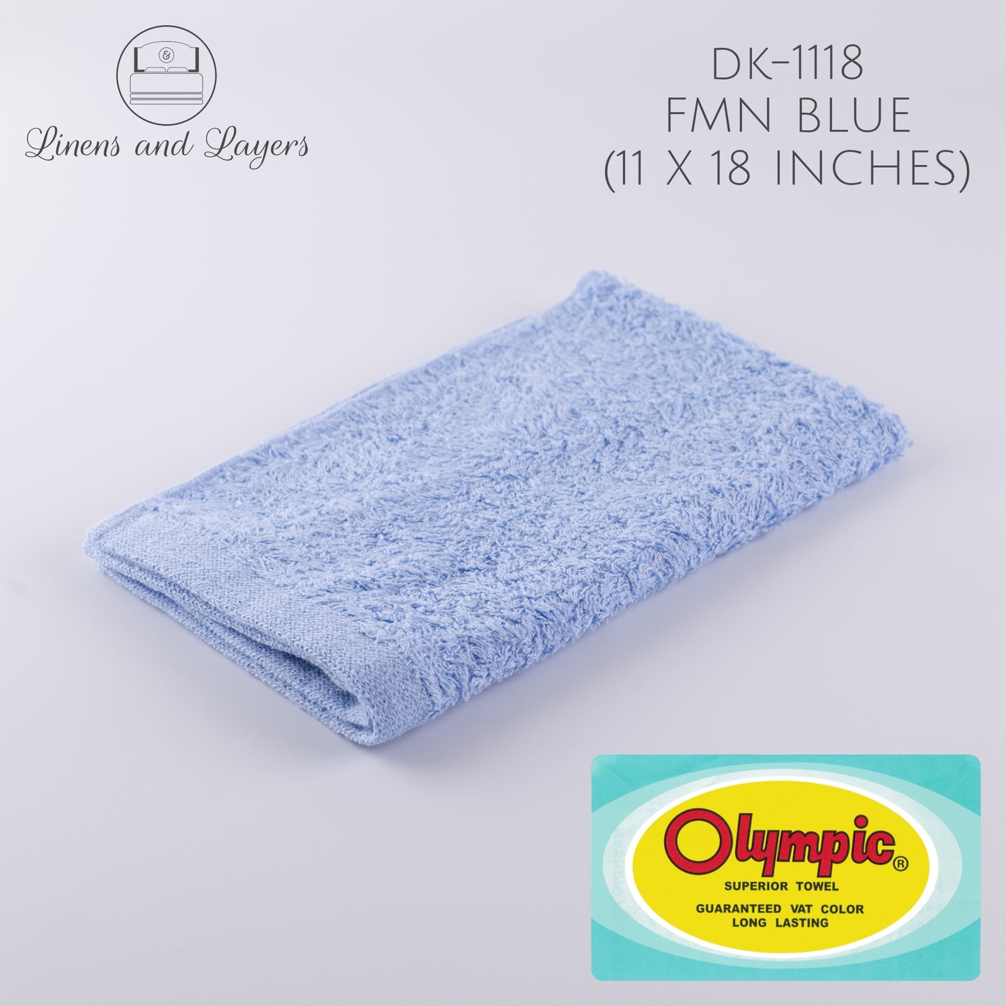 Olympic Mini Hand Towel (391 GSM) - DK-1118 Terrycloth - 11x18 inches