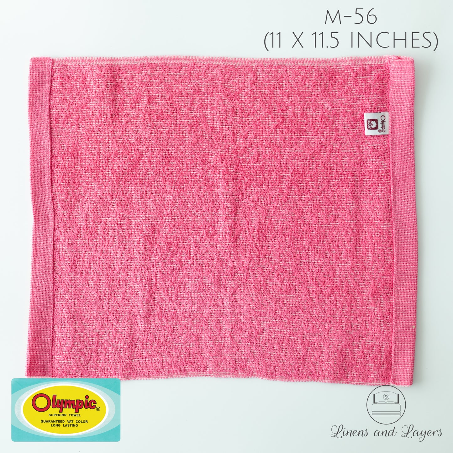 Olympic Face Towel (306 GSM) - M-56 Terrycloth - 11x11.5 inches