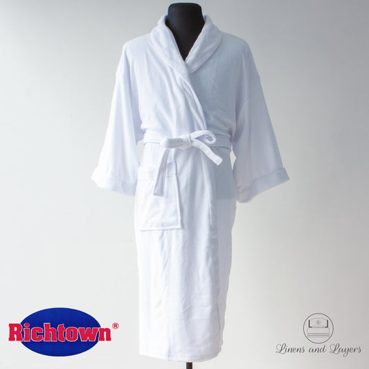 Richtown White Hotel Bathrobe (800 grams) for Adult - Terrycloth