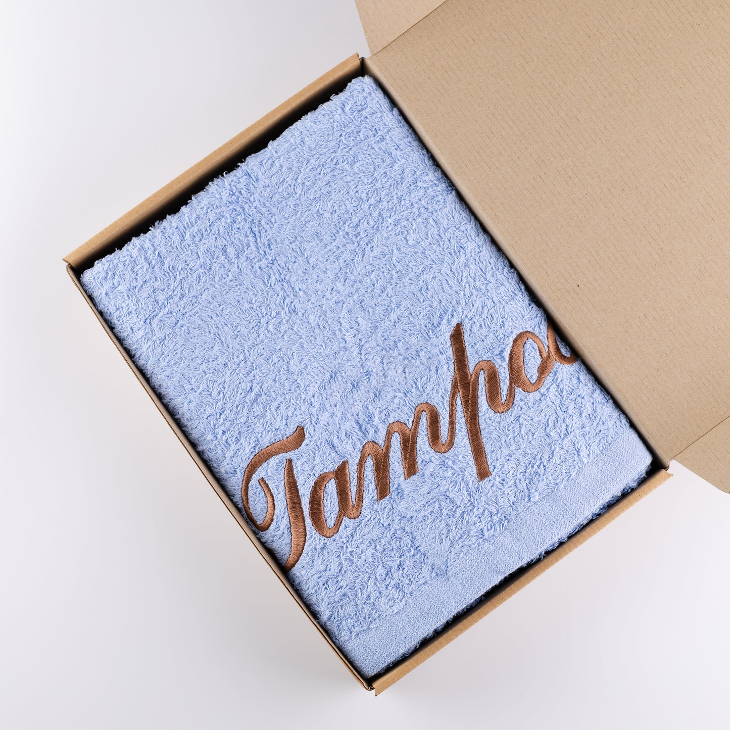 Gift Box - Personalized Lounge Bath Towel with Small Name (~500 GSM)