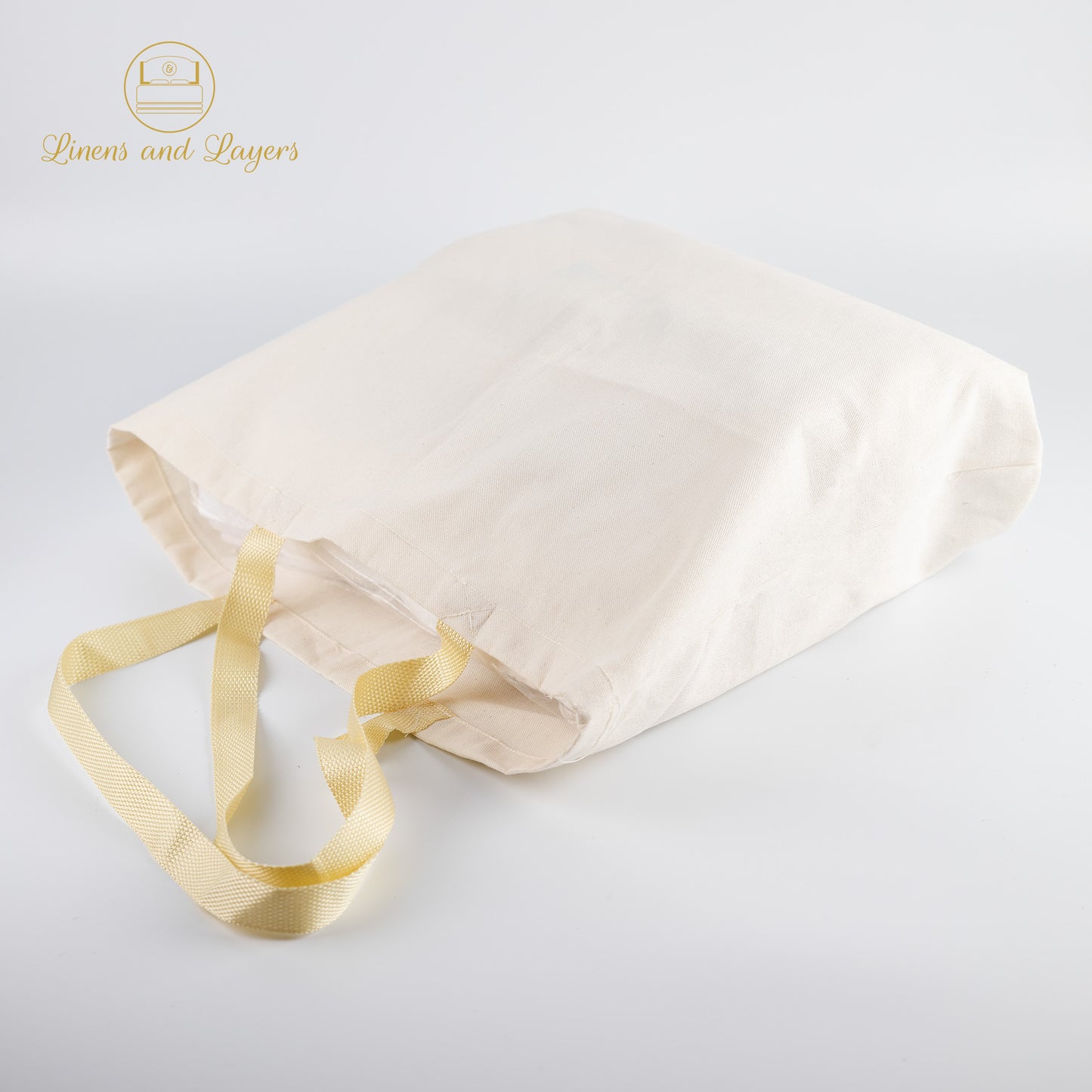 Plain Canvas Tote Bag / Shoulder Bag with Base - Natural Color