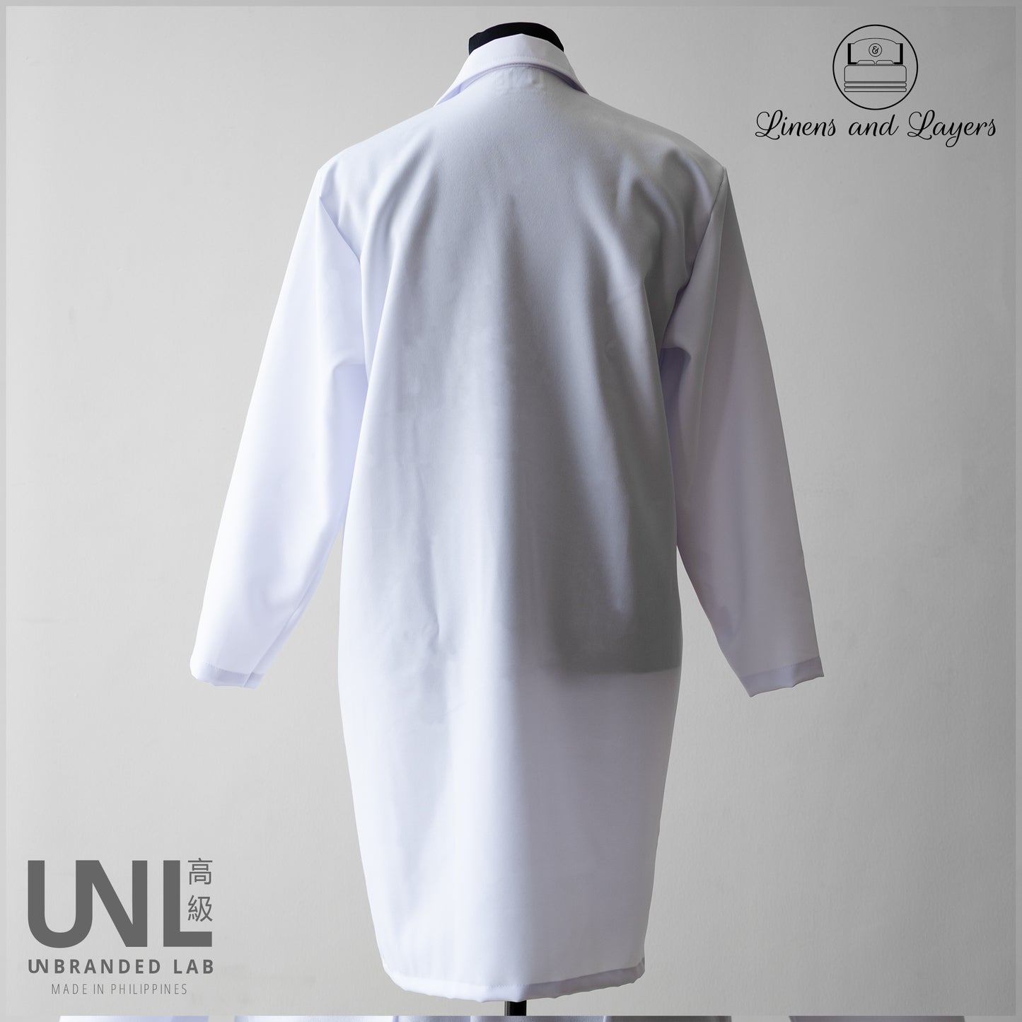 Unbranded Lab White Unisex Lab Coat / Lab Gown / Laboratory Coat for Adult