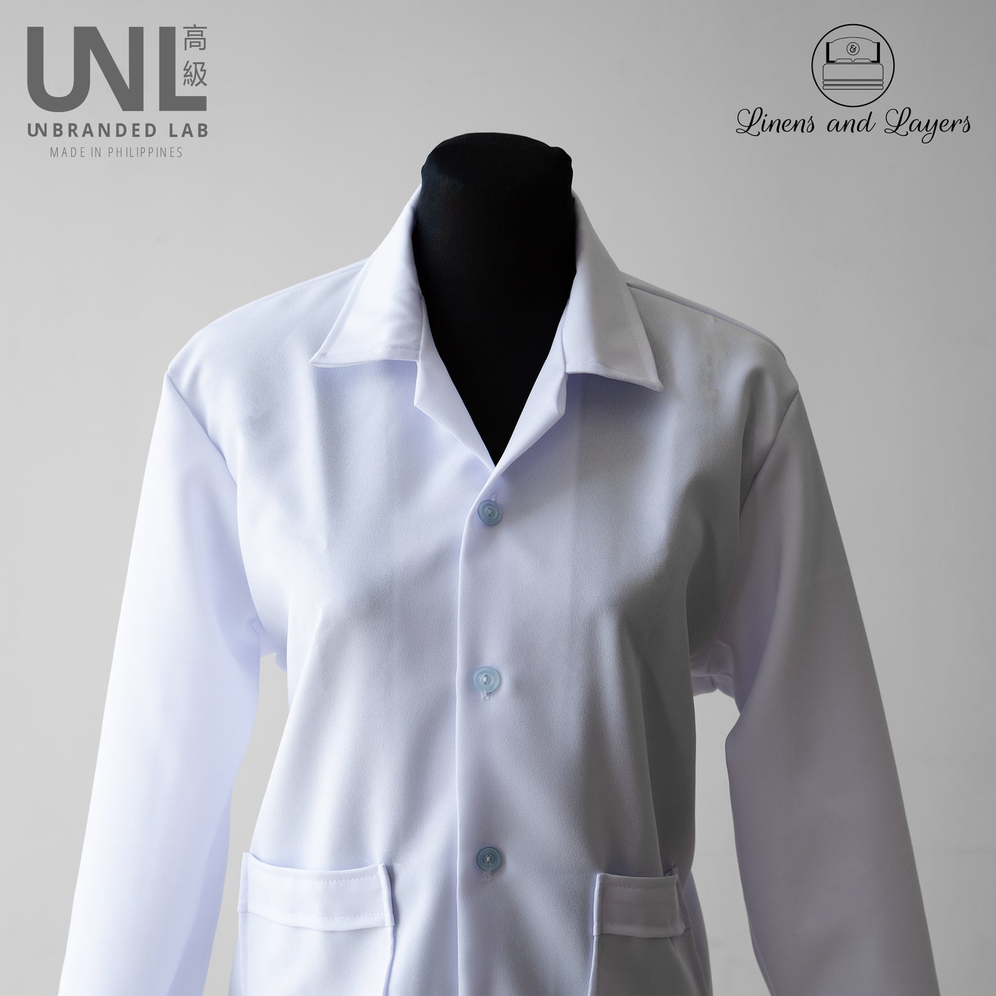 Unbranded Lab White Unisex Lab Coat / Lab Gown / Laboratory Coat for Adult