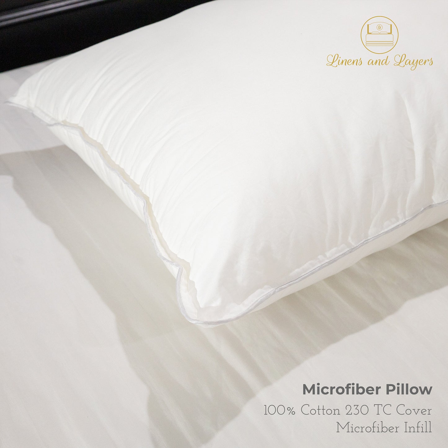 Hotel Quality Microfiber Pillow - 100% Cotton