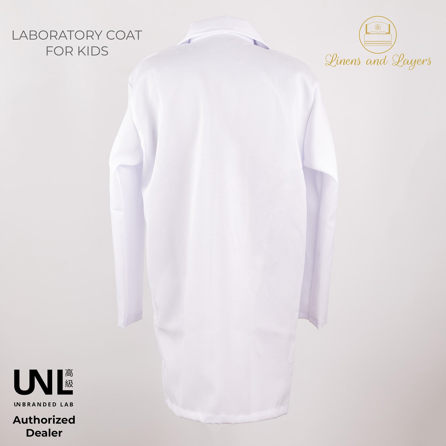 Unbranded Lab White Unisex Lab Coat / Lab Gown / Laboratory Coat for Kids