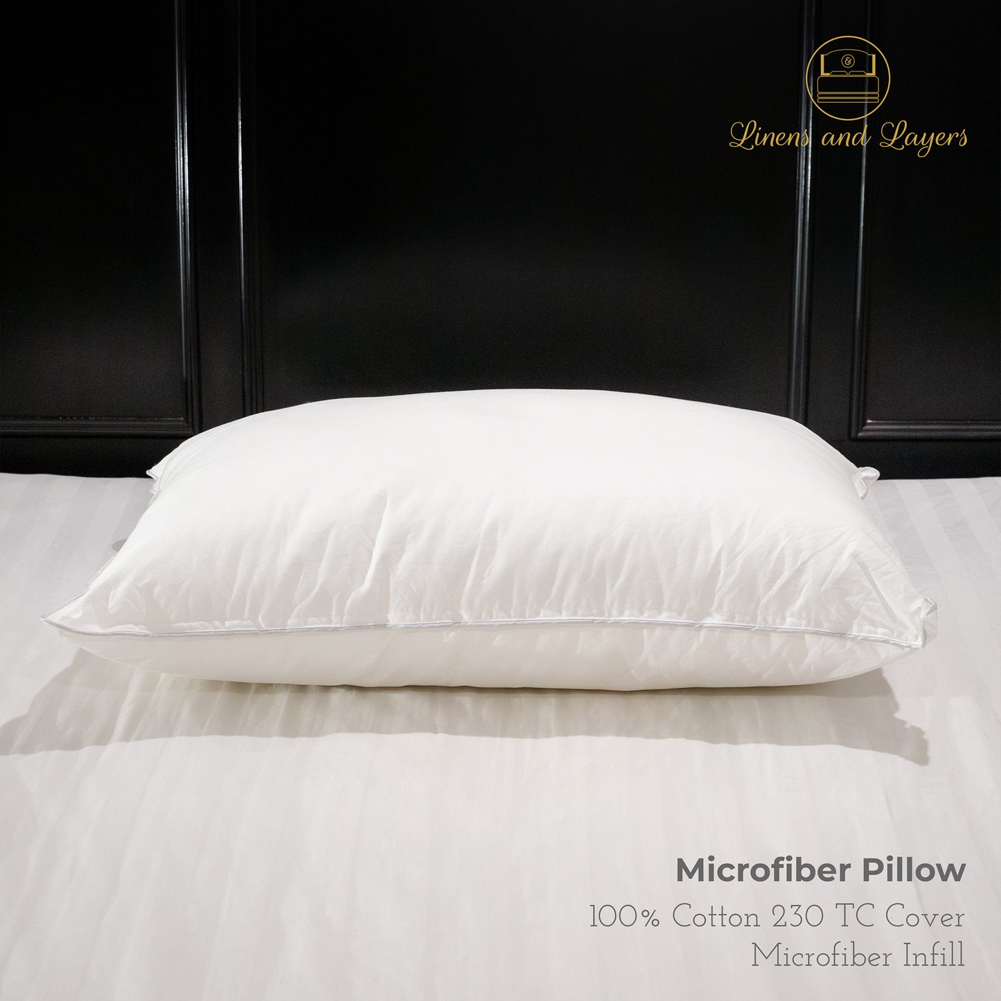 Hotel Quality Microfiber Pillow - 100% Cotton