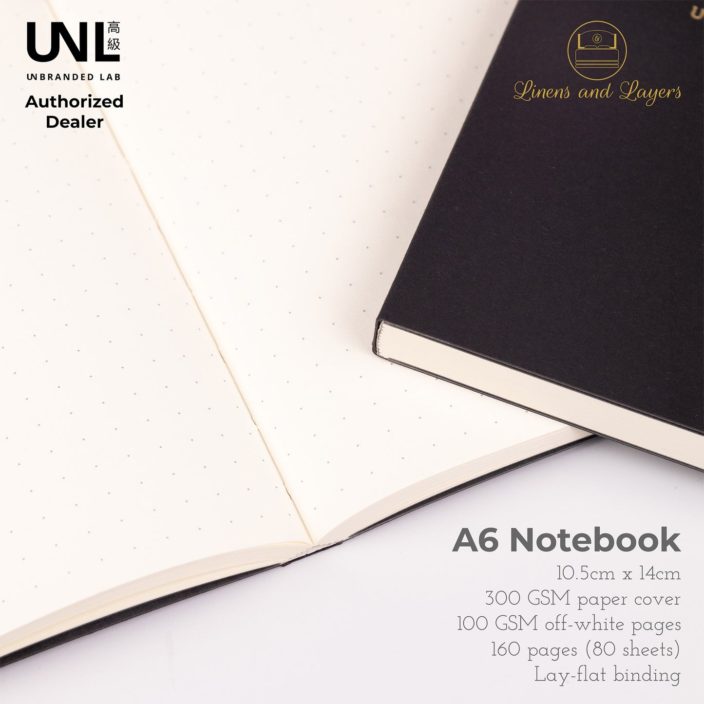 Unbranded Lab Minimalist A6 Notebook / Planner / Bullet Journal - Dotted / Ruled