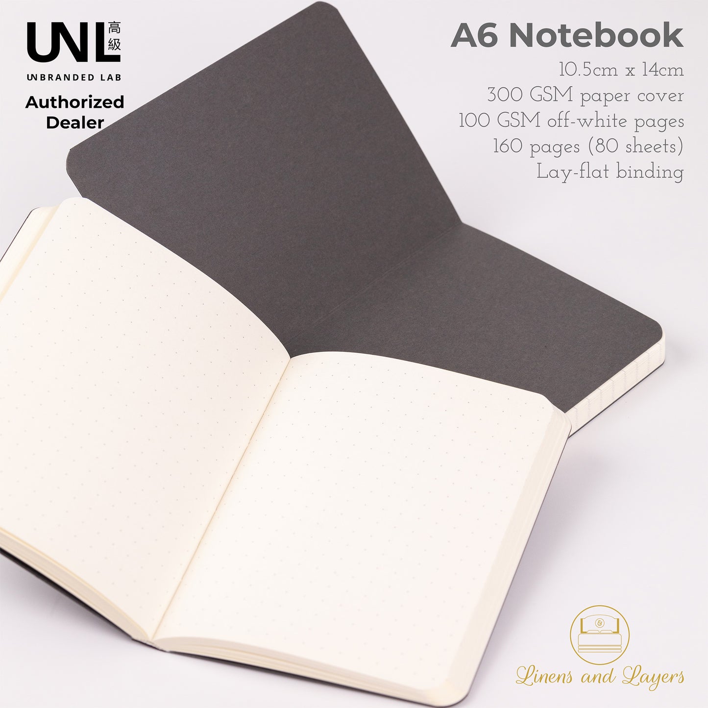 Unbranded Lab Minimalist A6 Notebook / Planner / Bullet Journal - Dotted / Ruled