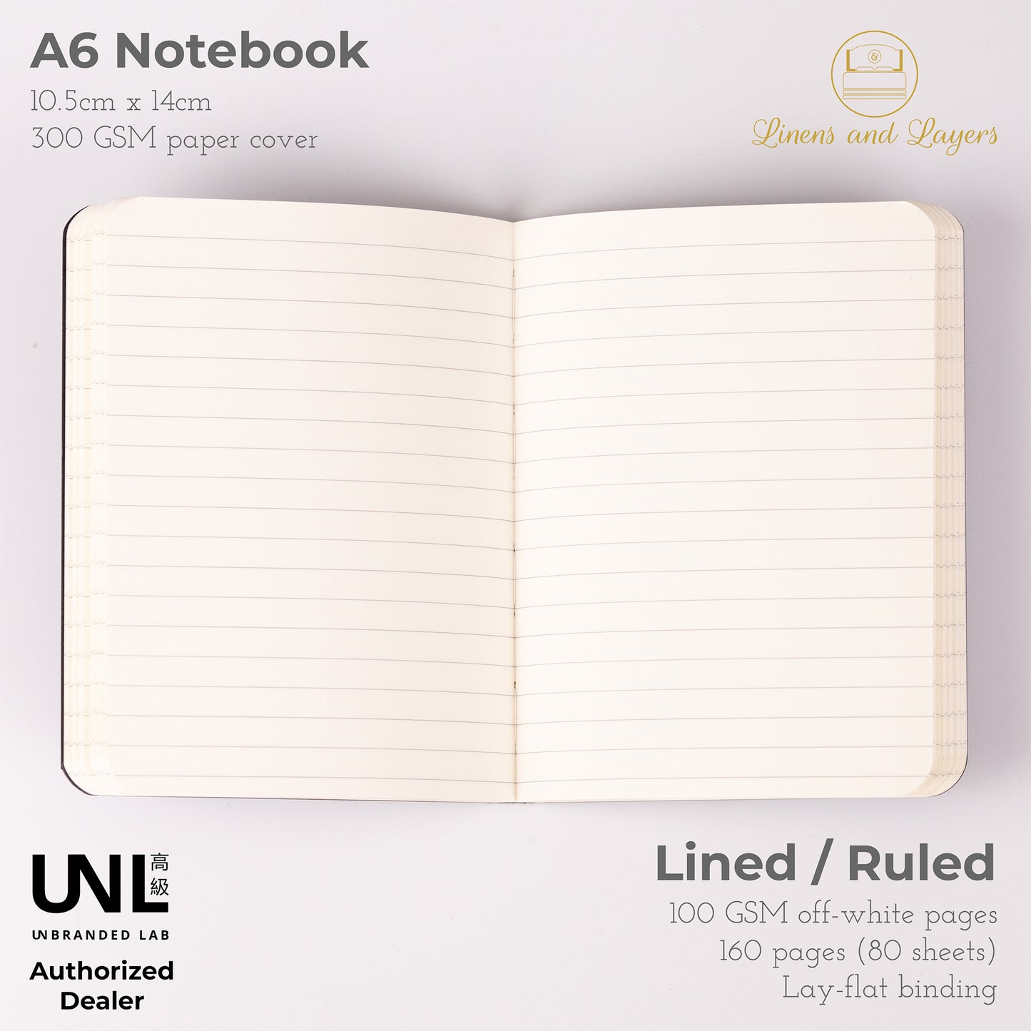 Unbranded Lab Minimalist A6 Notebook / Planner / Bullet Journal - Dotted / Ruled