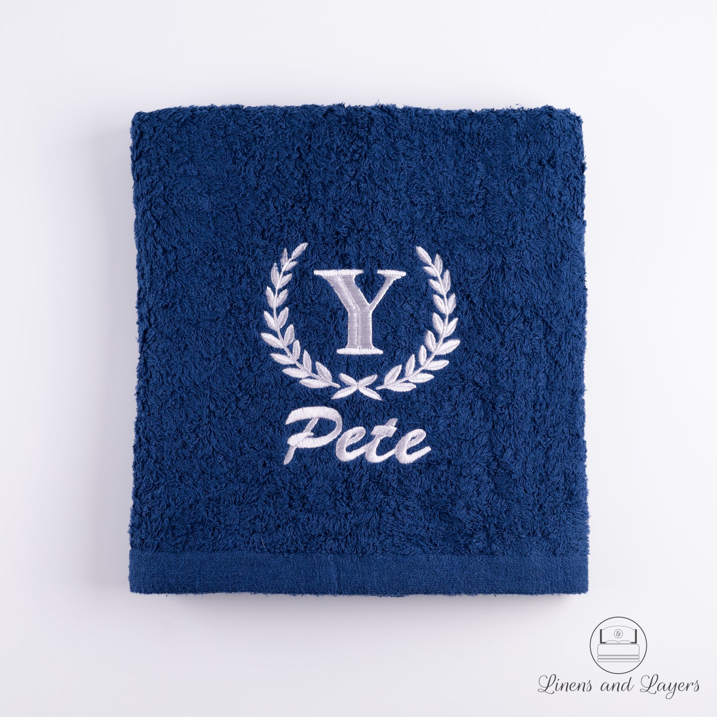 Gift Box - Personalized Lounge Bath Towel with Elegant Monogram and Name (~500 GSM)