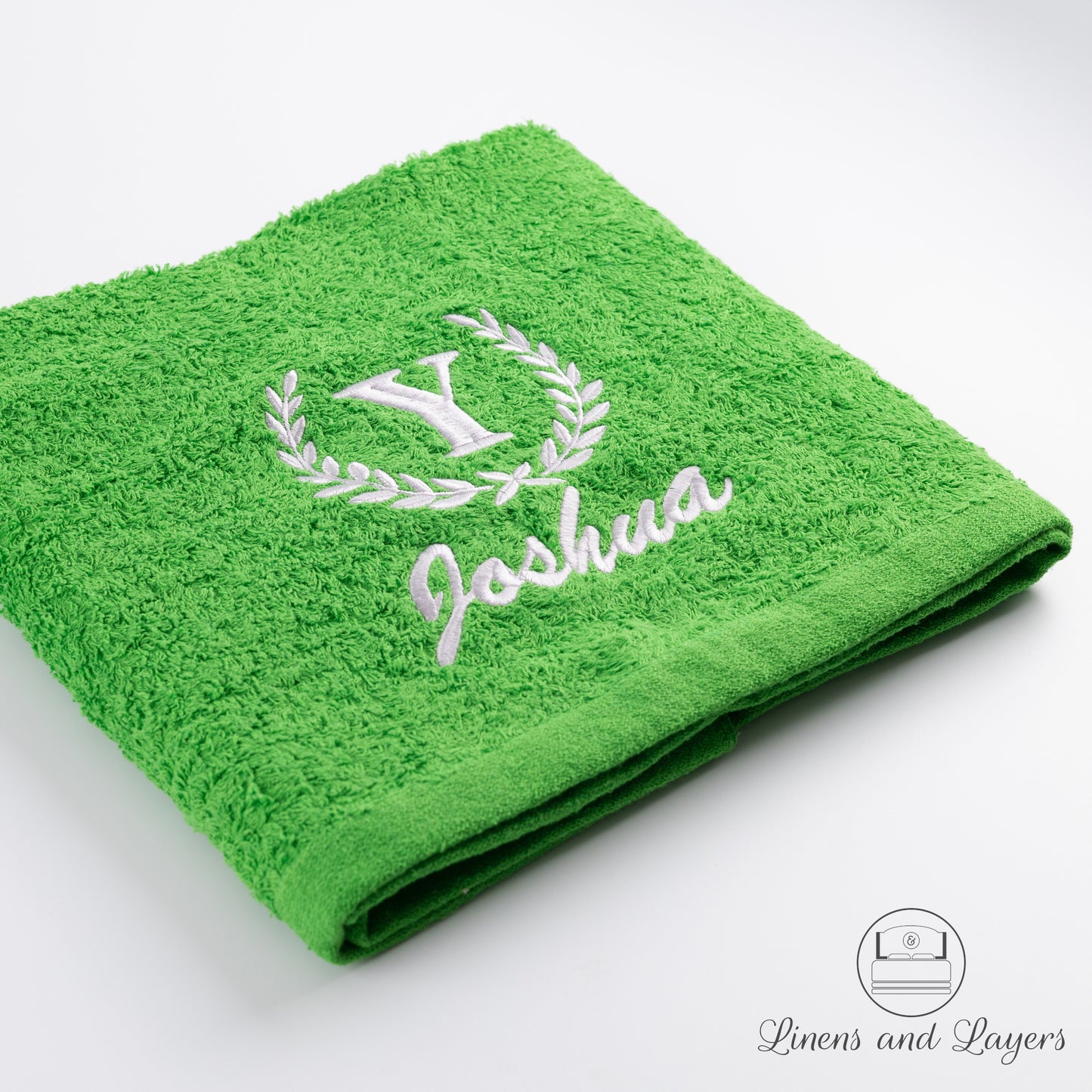 Gift Box - Personalized Lounge Bath Towel with Elegant Monogram and Name (~500 GSM)