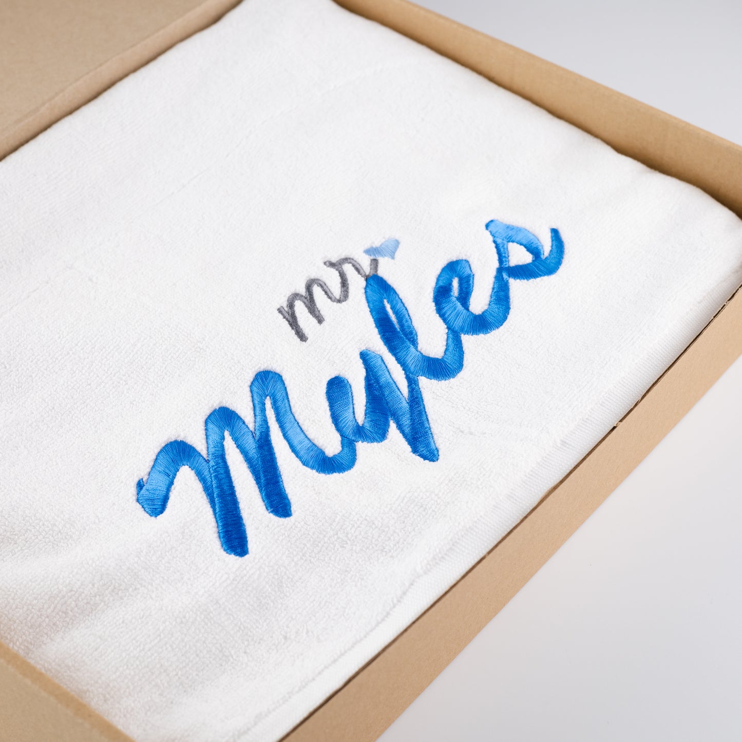 Gift Box - Personalized Couples Luxe Bath Towel (~600 GSM)