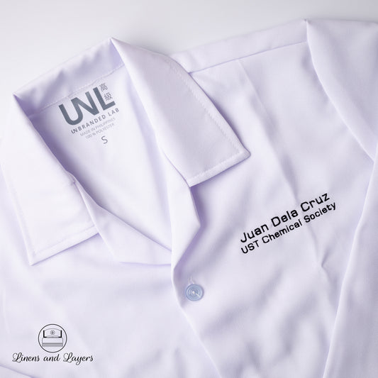 Personalized Unbranded Lab White Unisex Laboratory Coat with Embroidery