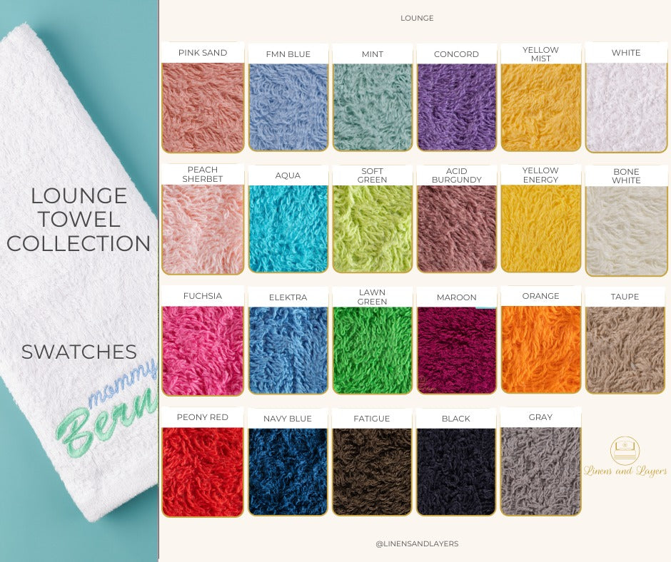 Gift Box - Personalized Lounge Bath Towel with Elegant Monogram and Name (~500 GSM)