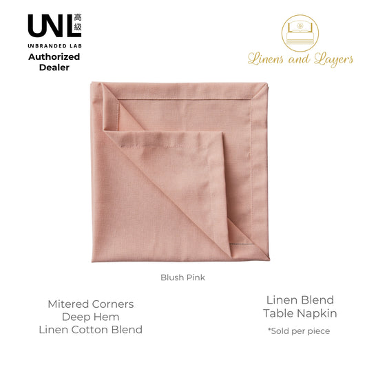 Unbranded Lab Fabric Luncheon Table Napkin - Linen Cotton Blend - 16x16 inches