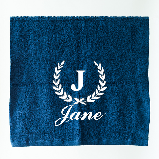 Gift Box - Personalized Lounge Bath Towel with Elegant Monogram and Name (~500 GSM)