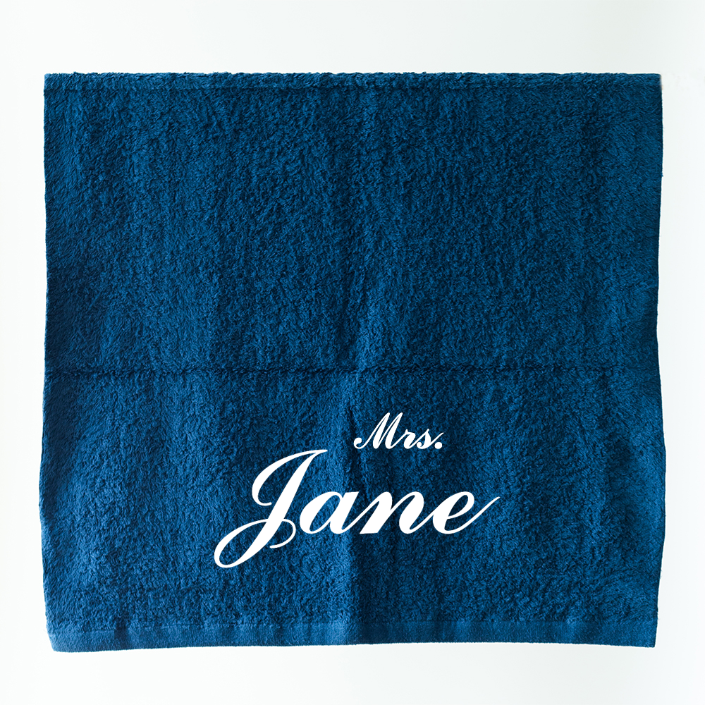 Gift Box - Personalized Lounge Bath Towel with Title and Name (~500 GSM)