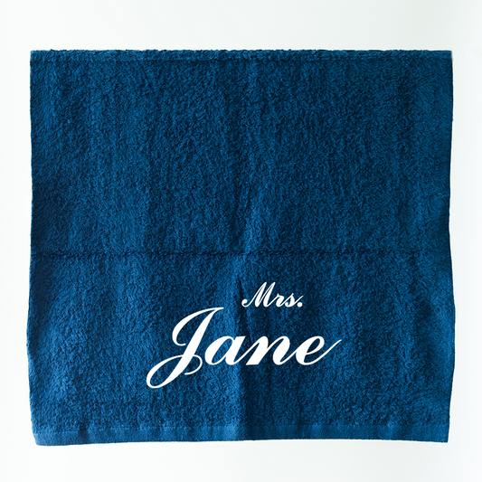 Gift Box - Personalized Lounge Bath Towel with Title and Name (~500 GSM)