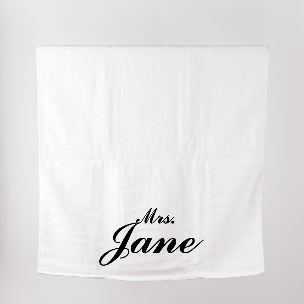 Gift Box - Personalized Luxe Bath Towel with Title and Name (~600 GSM)