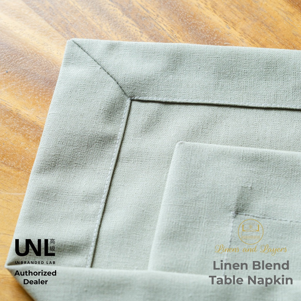 Unbranded Lab Fabric Luncheon Table Napkin - Linen Cotton Blend - 16x16 inches