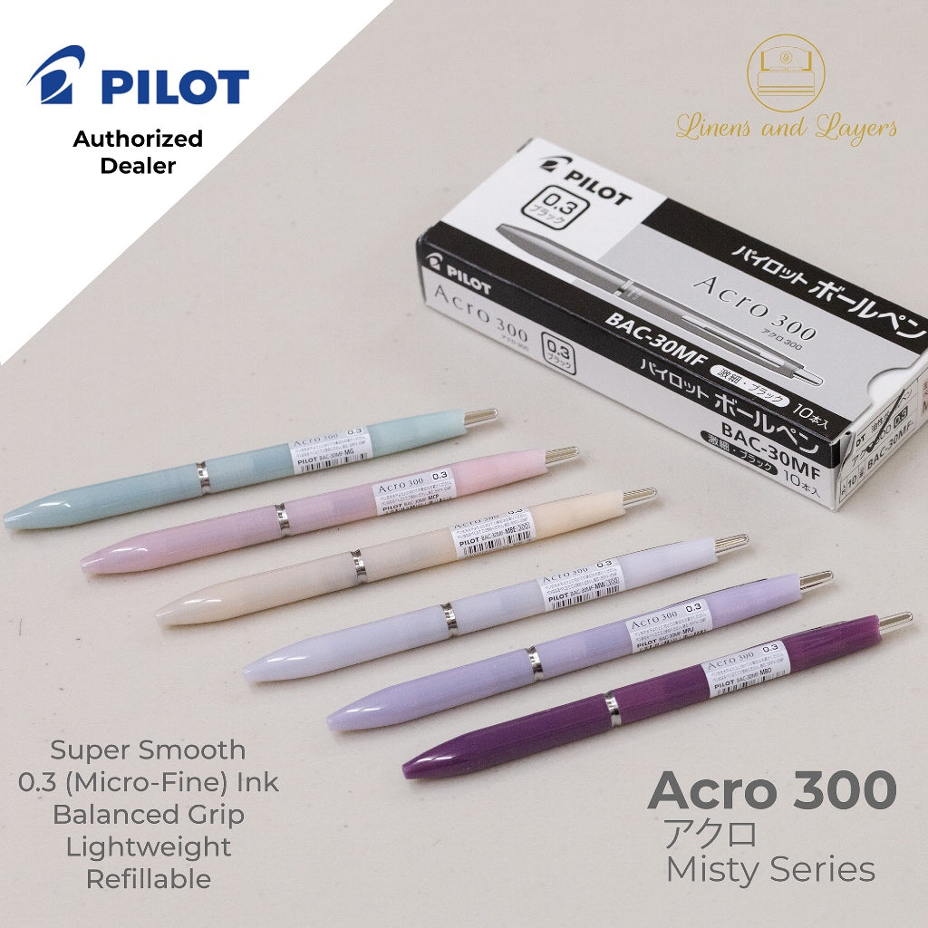 Pilot Acro 300 Misty Series Micro Fine Ballpoint Pen - BAC-30MF - 0.3mm