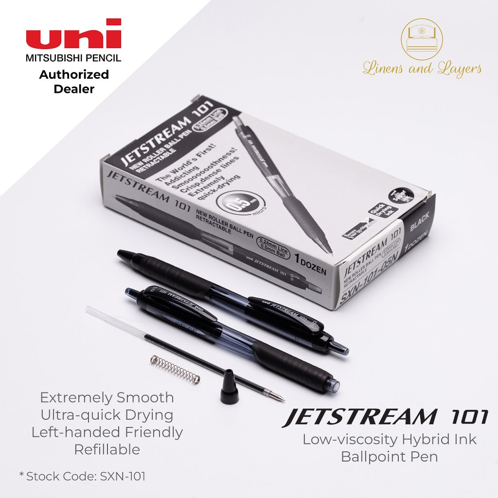 Uni Jetstream 101 Retractable Ballpoint Pen - SXN-101 - 0.5mm / 0.7mm