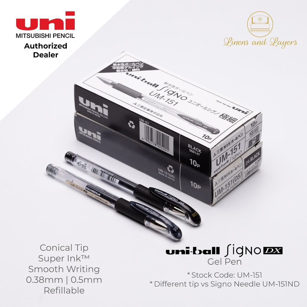 Uni Uni-Ball Signo DX Gel Pen - UM-151 - 0.38mm / 0.5mm