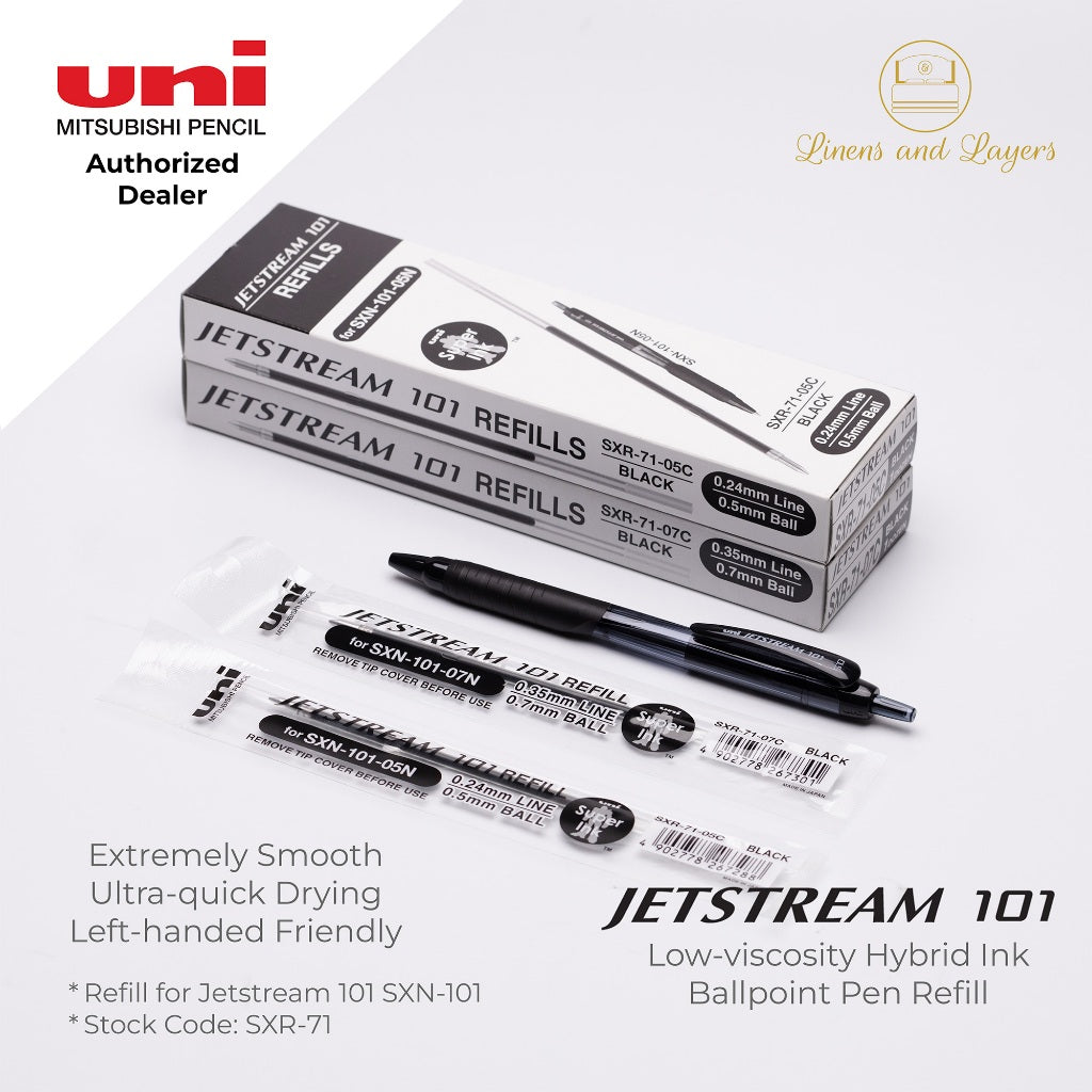 Uni Jetstream 101 Ballpoint Refill (for SXN-101) - SXR-71 - 0.5mm | 0.7mm