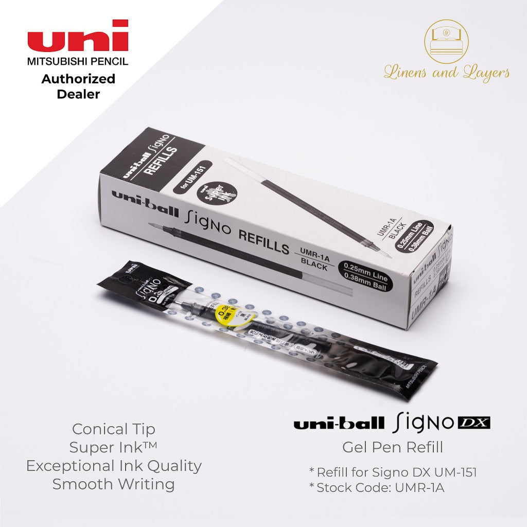 Uni Uni-Ball Signo DX Gel Pen Refill (for UM-151) - UMR-1 - 0.38mm