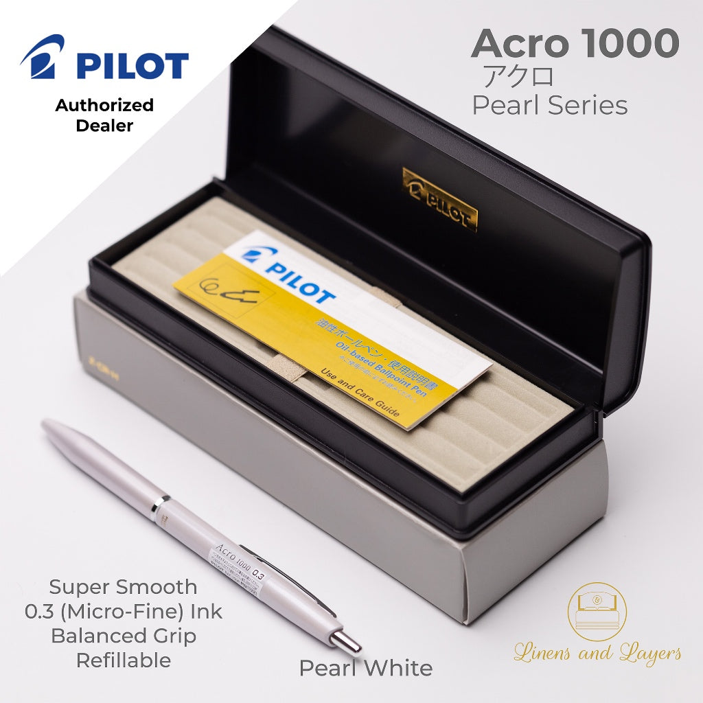 Pilot Acro 1000 Pearl Series Micro Fine Ballpoint Pen - BAC-1SMF - 0.3mm