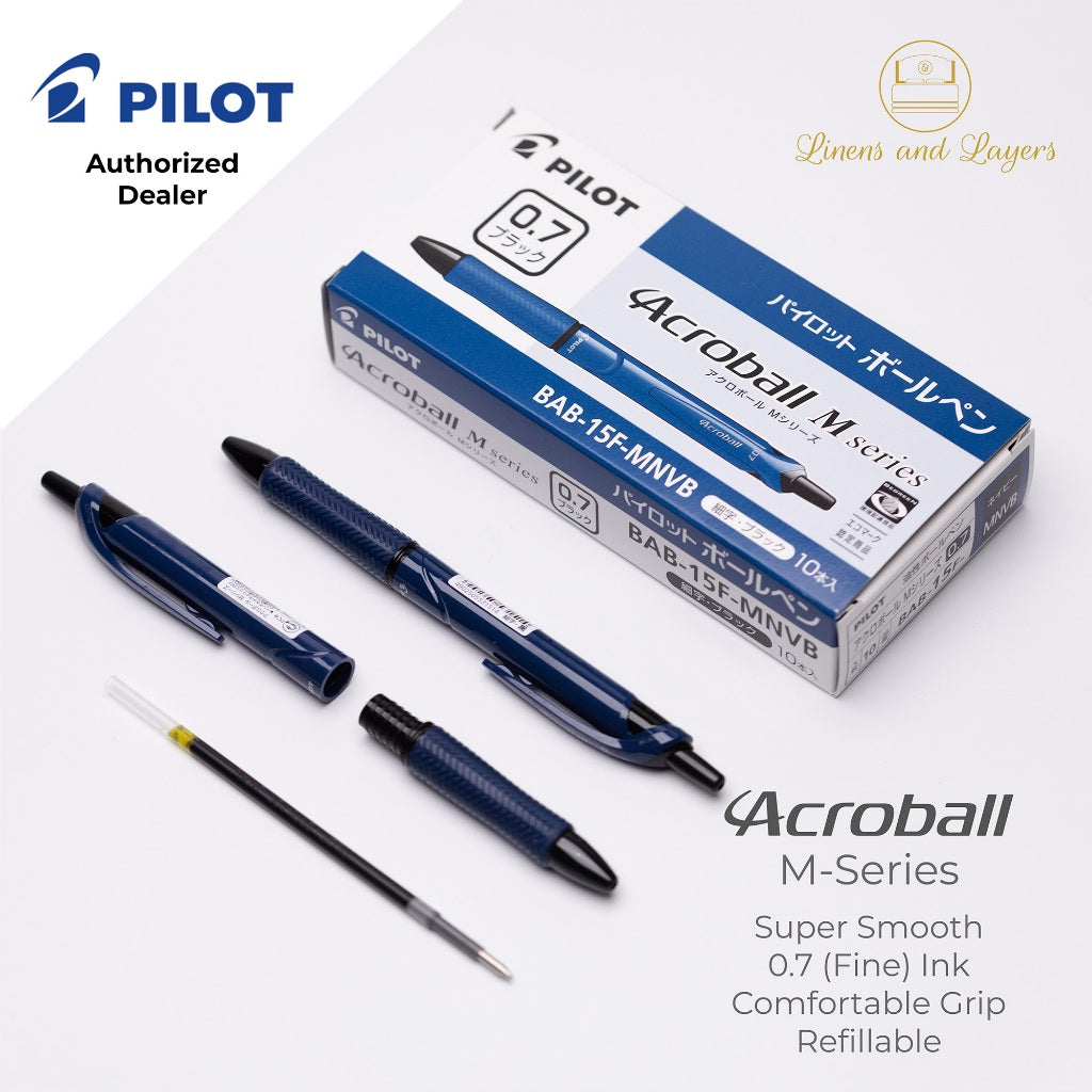 Pilot Acroball M-Series Fine Ballpoint Pen - BAB-15F-M - 0.7mm