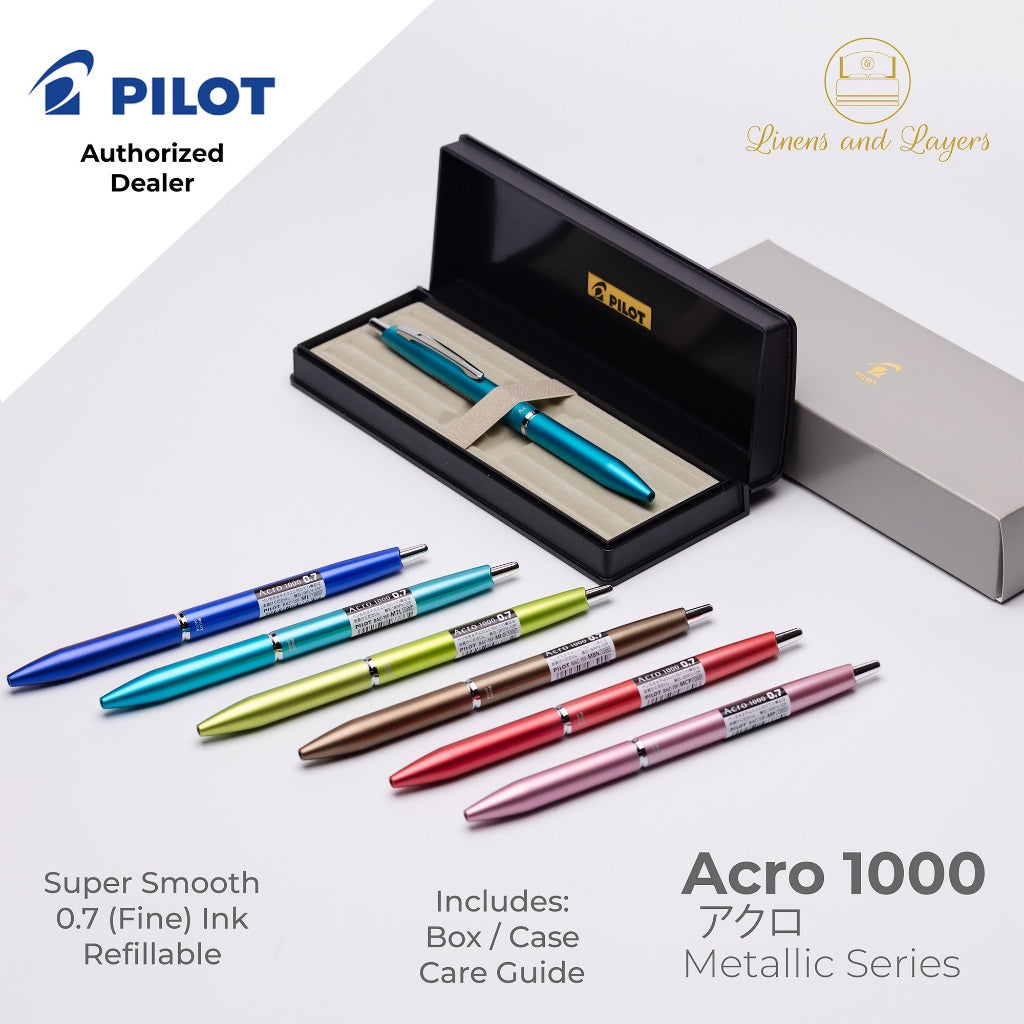 Pilot Acro 1000 Metallic Series Fine Ballpoint Pen - BAC-1SF - 0.7mm