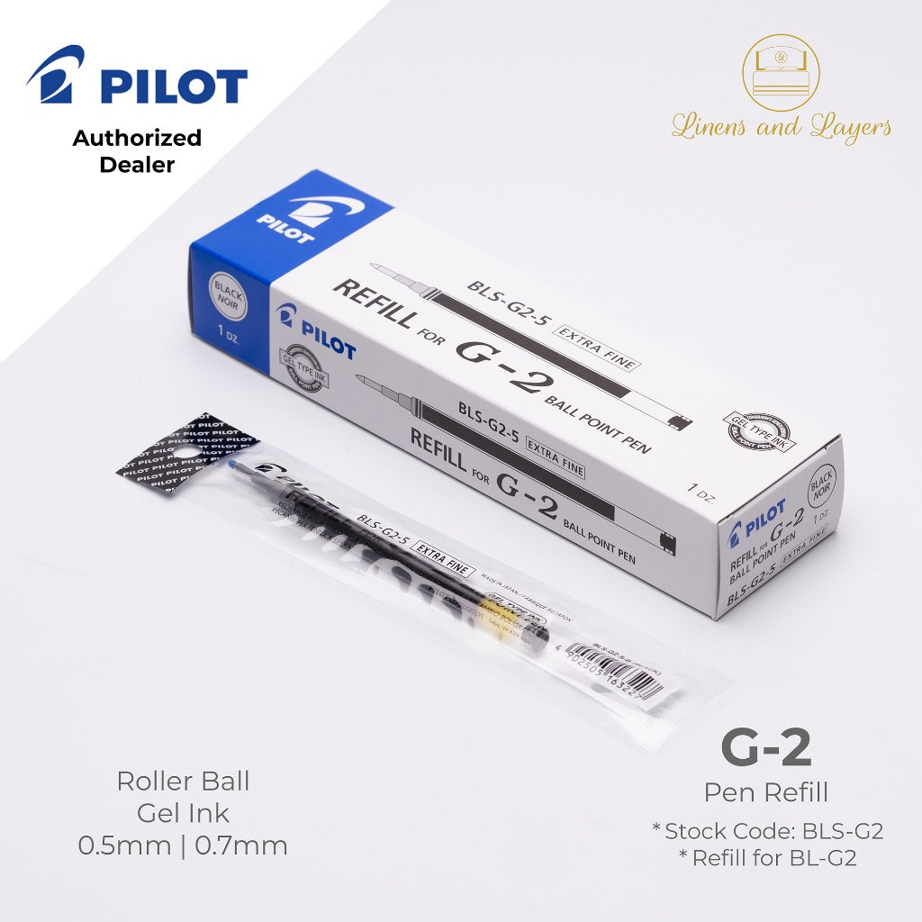 Pilot G-2 Roller Ball (Gel Ink) Refill - BLS-G2 - 0.5mm | 0.7mm