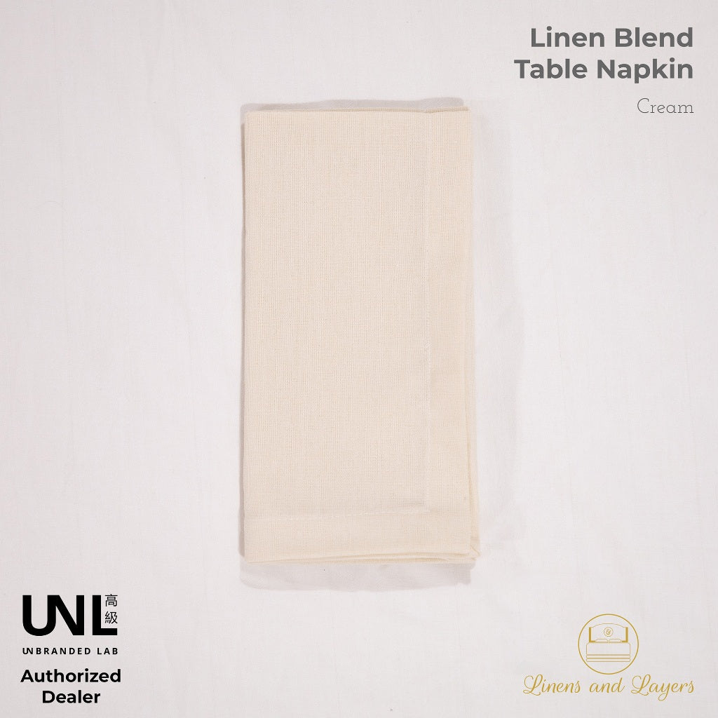 Personalized Unbranded Lab Fabric Dinner Table Napkin - Linen Cotton Blend - 22x22 inches