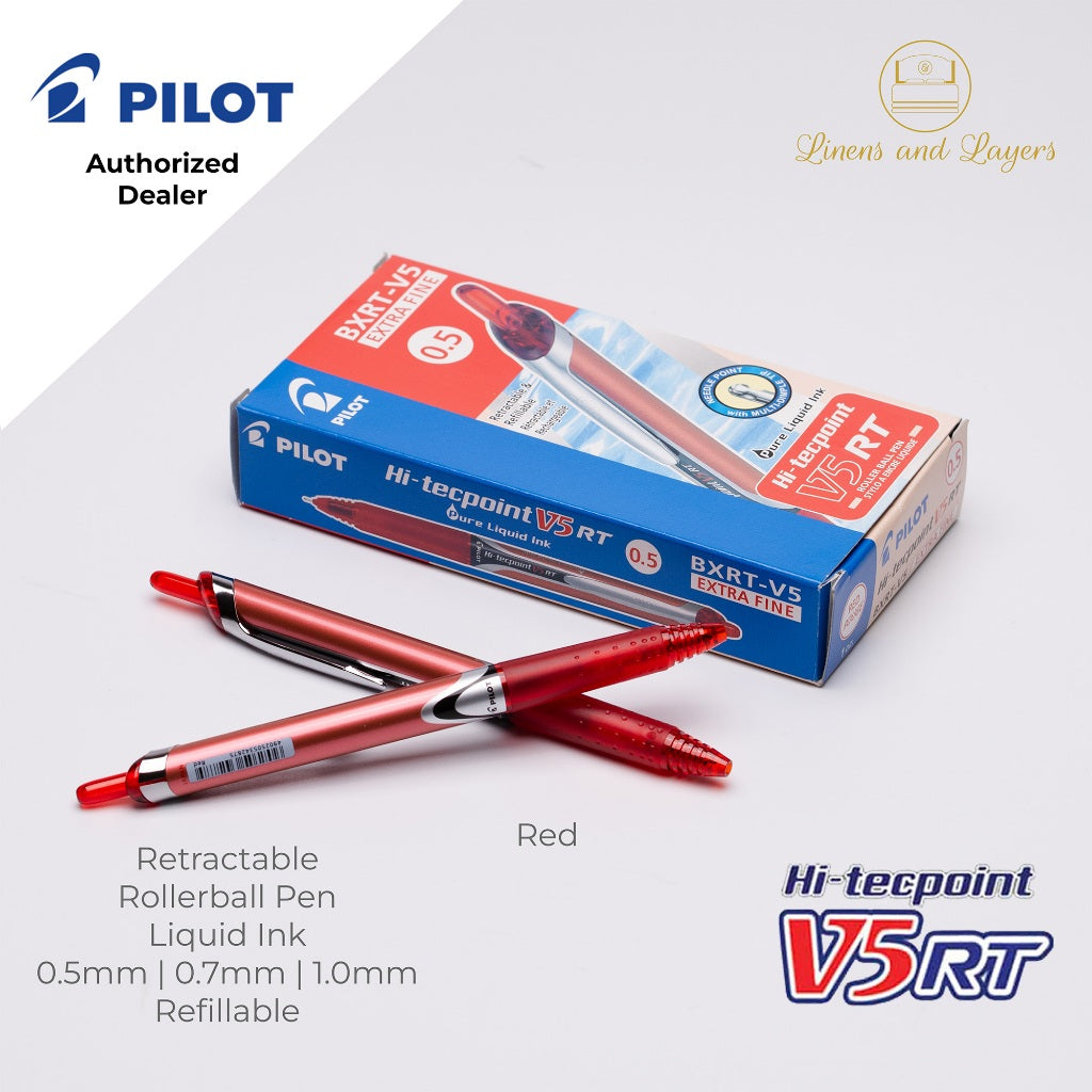 Pilot Hi-Tecpoint Retractable Roller ball Pen - BXRT V5 V7 V10 - 0.5mm | 0.7mm | 1.0mm