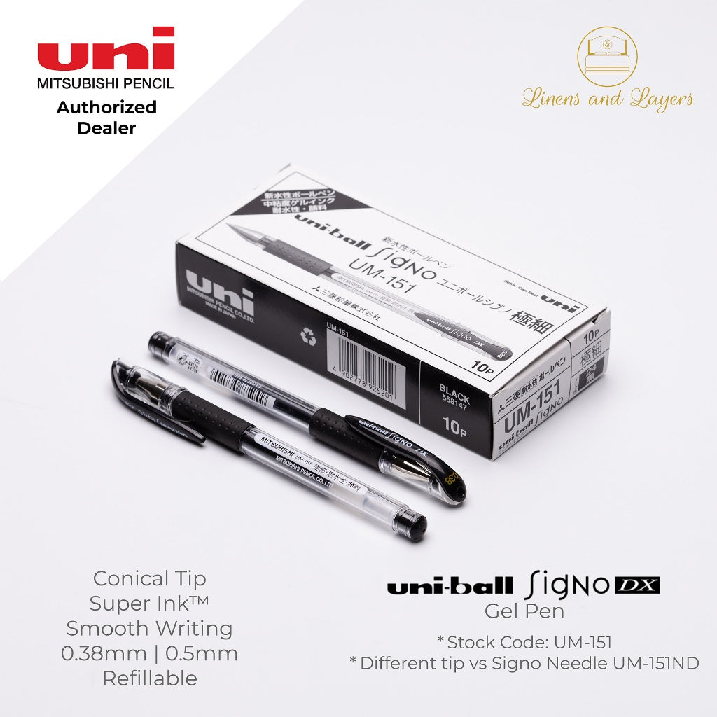 Uni Uni-Ball Signo DX Gel Pen - UM-151 - 0.38mm / 0.5mm